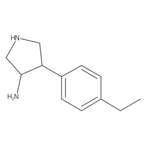 4-(4-Ethylphenyl)pyrrolidin-3-amine Structure