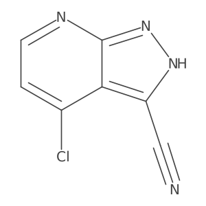 4-Chloro-1H-pyrazolo[3,4-b]pyridine-3-carbonitrile结构式