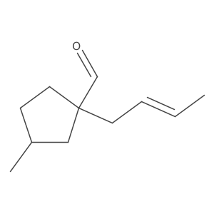 1-(But-2-en-1-yl)-3-methylcyclopentane-1-carbaldehyde Structure