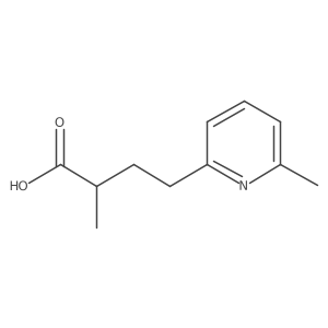 2-Methyl-4-(6-methylpyridin-2-yl)butanoic acid结构式