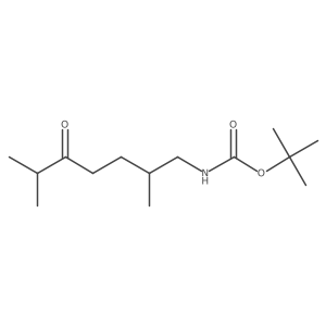 1,1-Dimethylethyl N-(2,6-dimethyl-5-oxoheptyl)carbamate结构式