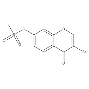 3-bromo-4-oxo-4H-chromen-7-yl methanesulfonate结构式