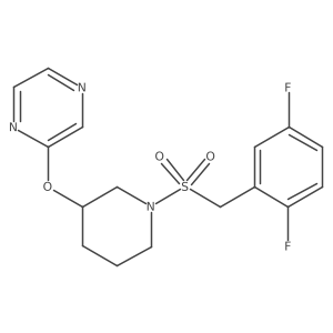 2-((1-((2,5-Difluorobenzyl)sulfonyl)piperidin-3-yl)oxy)pyrazine Structure