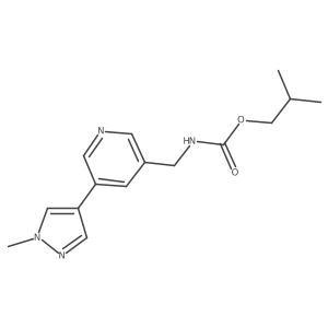 isobutyl ((5-(1-methyl-1H-pyrazol-4-yl)pyridin-3-yl)methyl)carbamate Structure