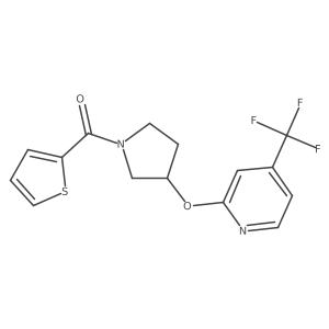 Thiophen-2-yl(3-((4-(trifluoromethyl)pyridin-2-yl)oxy)pyrrolidin-1-yl)methanone结构式