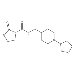 2-oxo-N-((1-(tetrahydrofuran-3-yl)piperidin-4-yl)methyl)imidazolidine-1-carboxamide结构式