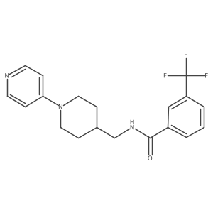 N-((1-(pyridin-4-yl)piperidin-4-yl)methyl)-3-(trifluoromethyl)benzamide结构式