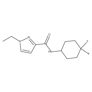 N-(4,4-difluorocyclohexyl)-1-ethyl-1H-pyrazole-3-carboxamide结构式