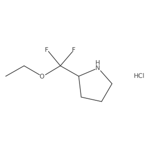 2-(Ethoxydifluoromethyl)pyrrolidine hydrochloride结构式