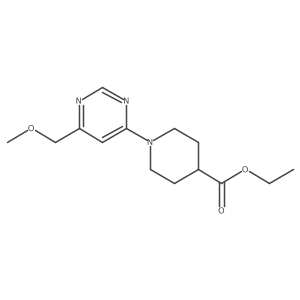 Ethyl 1-[6-(methoxymethyl)pyrimidin-4-yl]piperidine-4-carboxylate结构式