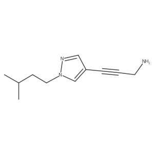 3-[1-(3-methylbutyl)-1H-pyrazol-4-yl]prop-2-yn-1-amine结构式