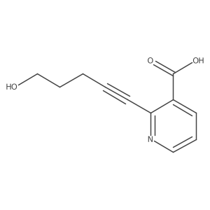2-(5-Hydroxypent-1-yn-1-yl)pyridine-3-carboxylic acid结构式