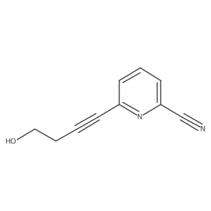 6-(4-Hydroxybut-1-yn-1-yl)pyridine-2-carbonitrile结构式