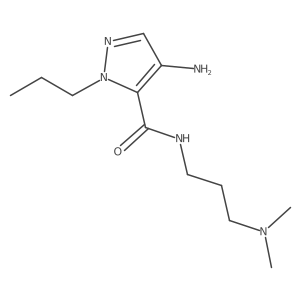 4-Amino-N-[3-(dimethylamino)propyl]-1-propyl-1H-pyrazole-5-carboxamide结构式