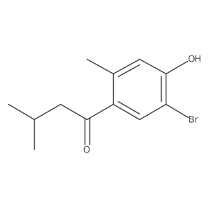 1-(5-Bromo-4-hydroxy-2-methylphenyl)-3-methylbutan-1-one结构式