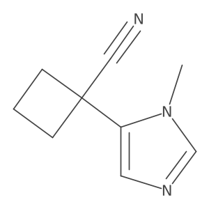 1-(1-methyl-1H-imidazol-5-yl)cyclobutane-1-carbonitrile Structure