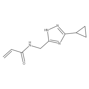 N-[(3-Cyclopropyl-1H-1,2,4-triazol-5-yl)methyl]prop-2-enamide Structure