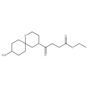 Ethyl 4-oxo-4-[(6r)-9-amino-1-oxa-4-azaspiro[5.5]undecan-4-yl]butanoate结构式