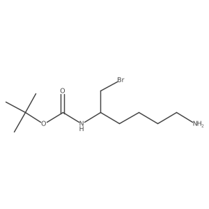 tert-butyl N-[(2S)-6-amino-1-bromohexan-2-yl]carbamate结构式
