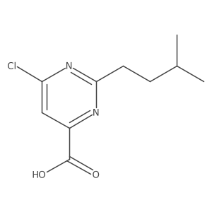 6-Chloro-2-(3-methylbutyl)pyrimidine-4-carboxylic acid结构式