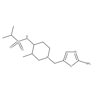 N-{1-[(2-amino-1,3-thiazol-5-yl)methyl]-3-methylpiperidin-4-yl}propane-2-sulfonamide Structure