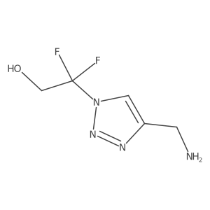 2-[4-(aminomethyl)-1H-1,2,3-triazol-1-yl]-2,2-difluoroethan-1-ol结构式