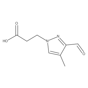 3-(3-formyl-4-methyl-1H-pyrazol-1-yl)propanoic acid结构式