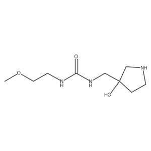1-[(3-Hydroxypyrrolidin-3-yl)methyl]-3-(2-methoxyethyl)urea结构式