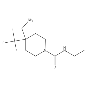 4-(aminomethyl)-N-ethyl-4-(trifluoromethyl)piperidine-1-carboxamide Structure