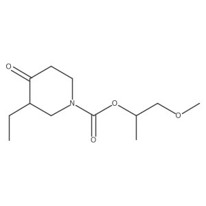 1-Methoxypropan-2-yl 3-ethyl-4-oxopiperidine-1-carboxylate Structure