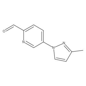 5-(3-methyl-1H-pyrazol-1-yl)pyridine-2-carbaldehyde结构式