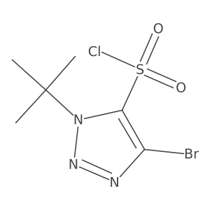 4-bromo-1-tert-butyl-1H-1,2,3-triazole-5-sulfonyl chloride结构式