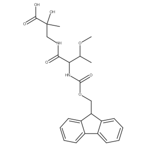 3-[(2S,3R)-2-({[(9H-fluoren-9-yl)methoxy]carbonyl}amino)-3-methoxybutanamido]-2-hydroxy-2-methylpropanoic acid Structure