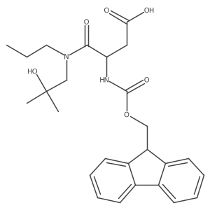 3-({[(9H-fluoren-9-yl)methoxy]carbonyl}amino)-3-[(2-hydroxy-2-methylpropyl)(propyl)carbamoyl]propanoic acid结构式