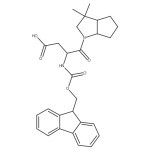 4-{3,3-dimethyl-octahydrocyclopenta[b]pyrrol-1-yl}-3-({[(9H-fluoren-9-yl)methoxy]carbonyl}amino)-4-oxobutanoic acid结构式