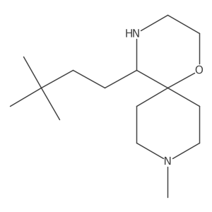 5-(3,3-Dimethylbutyl)-9-methyl-1-oxa-4,9-diazaspiro[5.5]undecane结构式