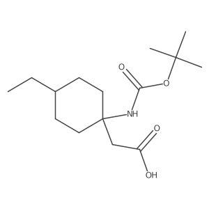 2-(1-{[(Tert-butoxy)carbonyl]amino}-4-ethylcyclohexyl)acetic acid Structure