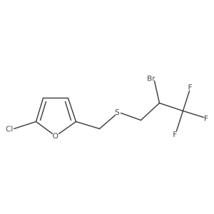 2-{[(2-Bromo-3,3,3-trifluoropropyl)sulfanyl]methyl}-5-chlorofuran结构式