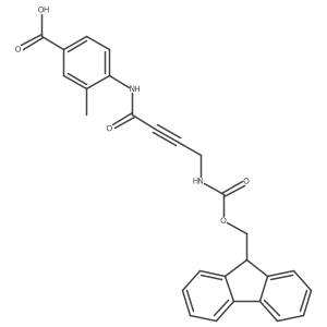4-[4-({[(9H-fluoren-9-yl)methoxy]carbonyl}amino)but-2-ynamido]-3-methylbenzoic acid结构式