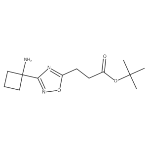 Tert-butyl 3-[3-(1-aminocyclobutyl)-1,2,4-oxadiazol-5-yl]propanoate Structure
