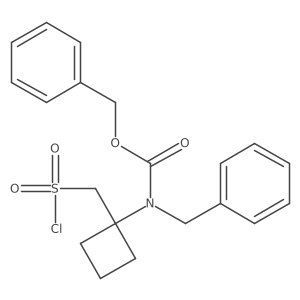 benzyl N-benzyl-N-{1-[(chlorosulfonyl)methyl]cyclobutyl}carbamate结构式