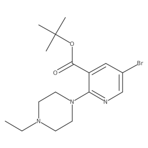 5-Bromo-2-(4-ethylpiperazin-1-yl)-nicotinic acid tert-butyl ester结构式