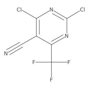 2,4-Dichloro-6-(trifluoromethyl)pyrimidine-5-carbonitrile Structure