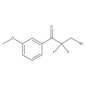 3-Bromo-2,2-difluoro-1-(3-methoxyphenyl)propan-1-one结构式