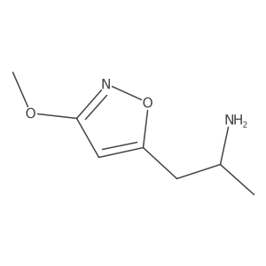(2R)-1-(3-methoxy-1,2-oxazol-5-yl)propan-2-amine结构式