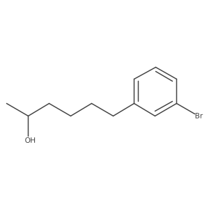 (2R)-6-(3-bromophenyl)hexan-2-ol结构式