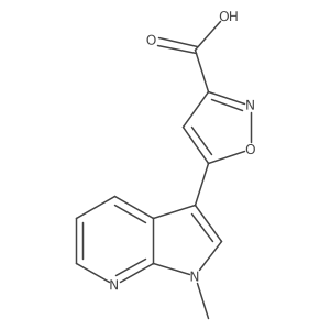 5-{1-methyl-1H-pyrrolo[2,3-b]pyridin-3-yl}-1,2-oxazole-3-carboxylic acid Structure