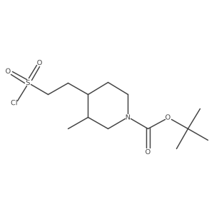 Tert-butyl 4-[2-(chlorosulfonyl)ethyl]-3-methylpiperidine-1-carboxylate Structure