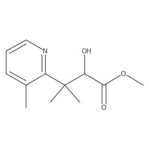 Methyl 2-hydroxy-3-methyl-3-(3-methylpyridin-2-yl)butanoate结构式