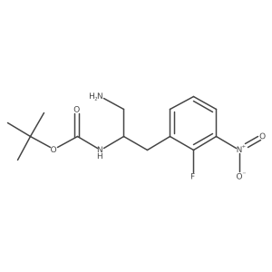 tert-butyl N-[1-amino-3-(2-fluoro-3-nitrophenyl)propan-2-yl]carbamate Structure